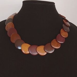 Earthtone Wood Necklace